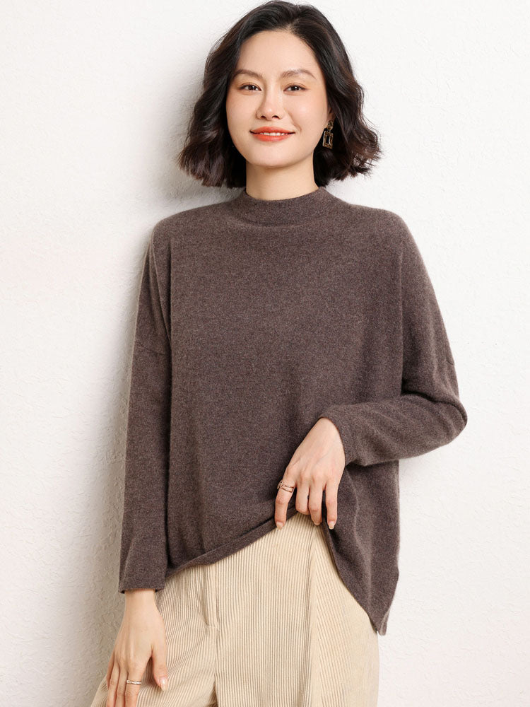 Cashmere Mock Neck Sweater