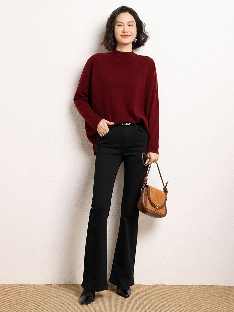 Cashmere Mock Neck Sweater