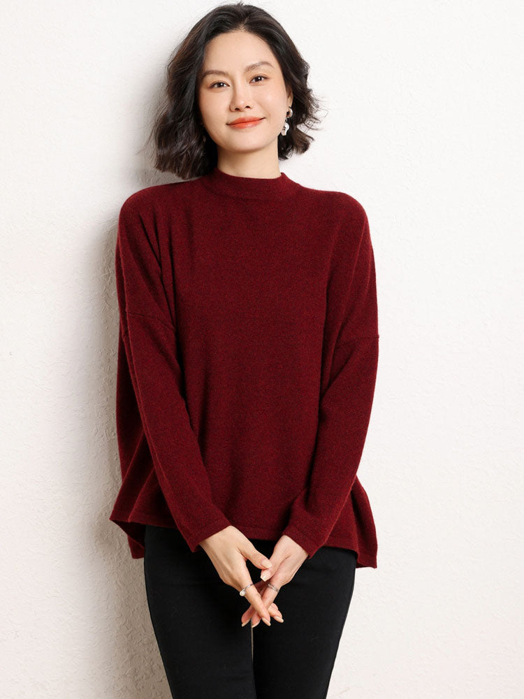 Cashmere Mock Neck Sweater