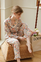 Cotton Floral Printed Full Length Pajama Set