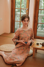 Cotton Oriental Classical Style Full Length Nightgown