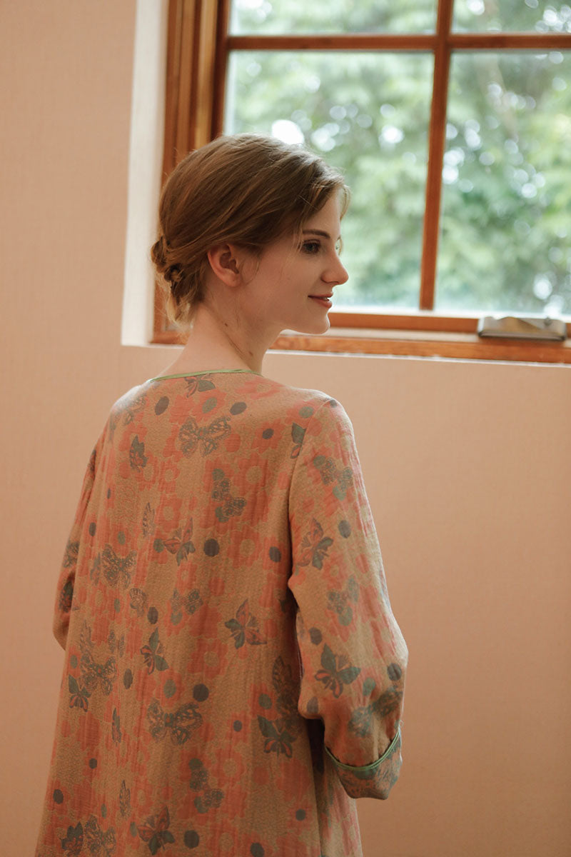 Cotton Oriental Classical Style Full Length Nightgown