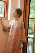 Cotton Oriental Classical Style Full Length Nightgown