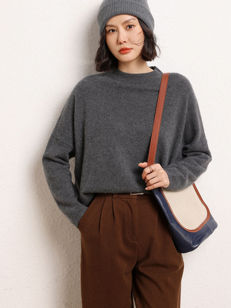 Cashmere Mock Neck Sweater