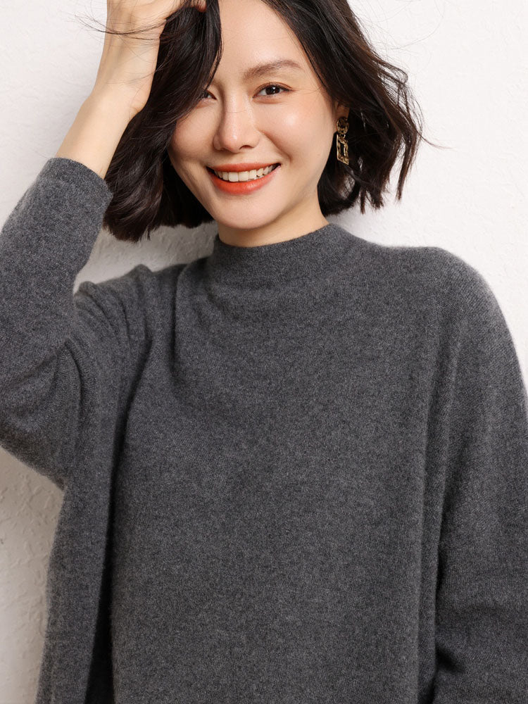 Cashmere Mock Neck Sweater