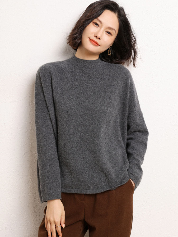 Cashmere Mock Neck Sweater