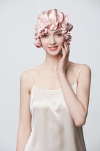 Flounced Silk Night Sleep Caps