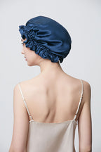 Flounced Silk Night Sleep Caps