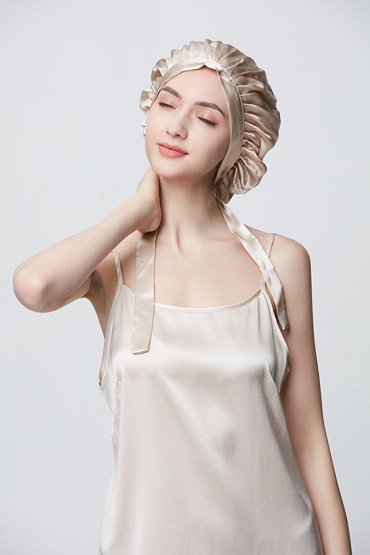 Concise Style Silk Sleeping Cap