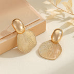 【12】Gold Shell Fan Earrings
