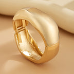【41】Polished Gold Wave Adjustable Cuff Bracelet
