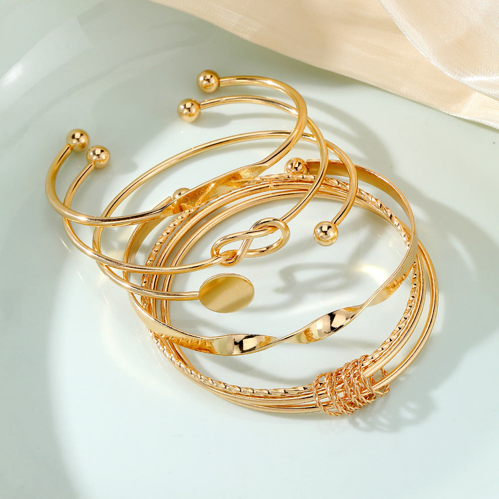 【39】Gilded Twist Bracelet Set