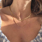 Golden Minimalist Layered Necklace