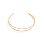 Simple Gold Double-Layer Bangle