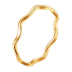 Minimalist Wave Band Ring