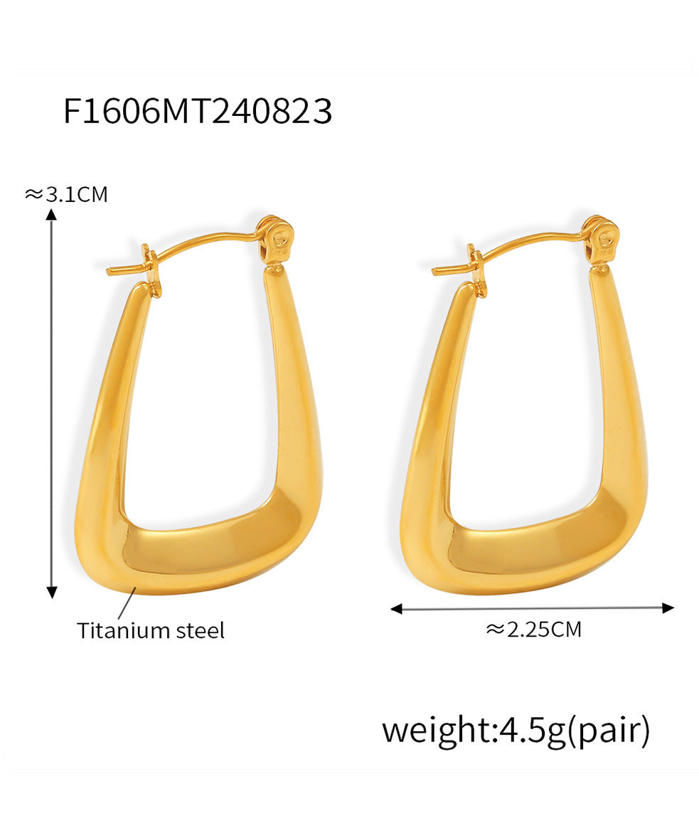 U Design Hoop Earrings