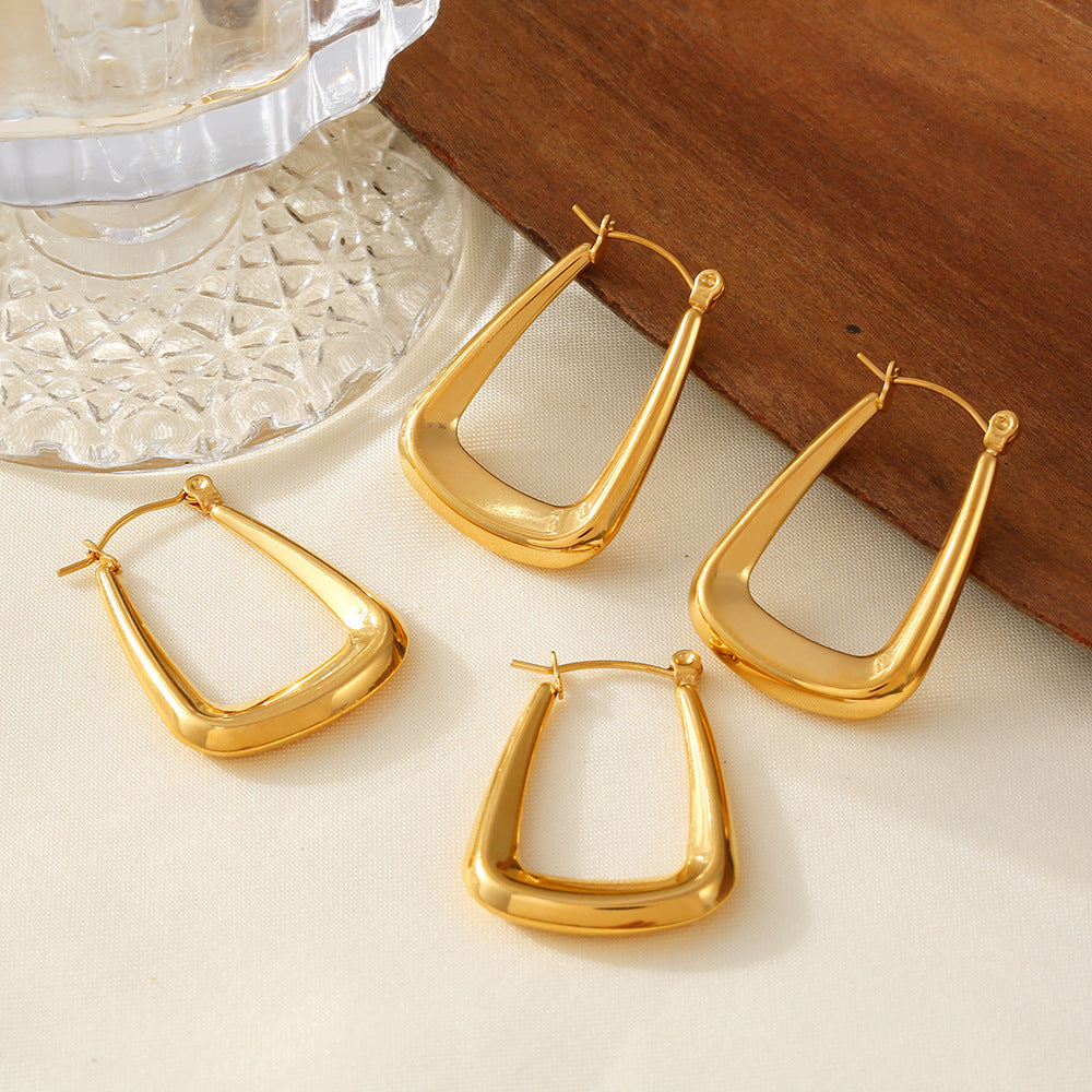 U Design Hoop Earrings