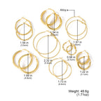 8 Pairs Hoop Earrings Set