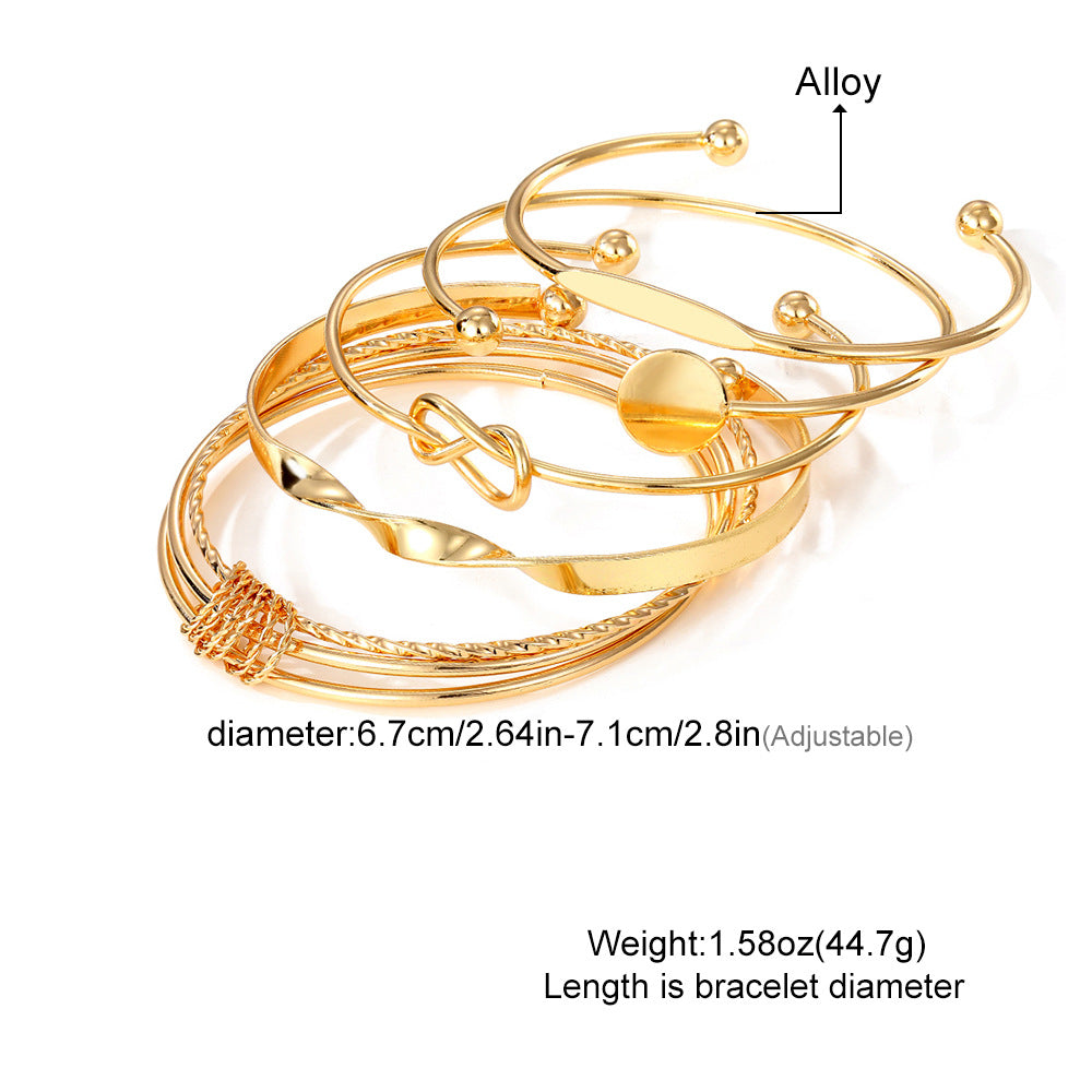 【39】Gilded Twist Bracelet Set