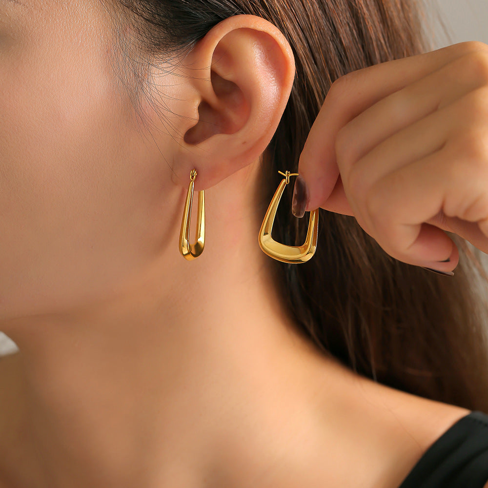 U Design Hoop Earrings