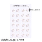 【8】24 Pcs Pearl Stud Earrings Set