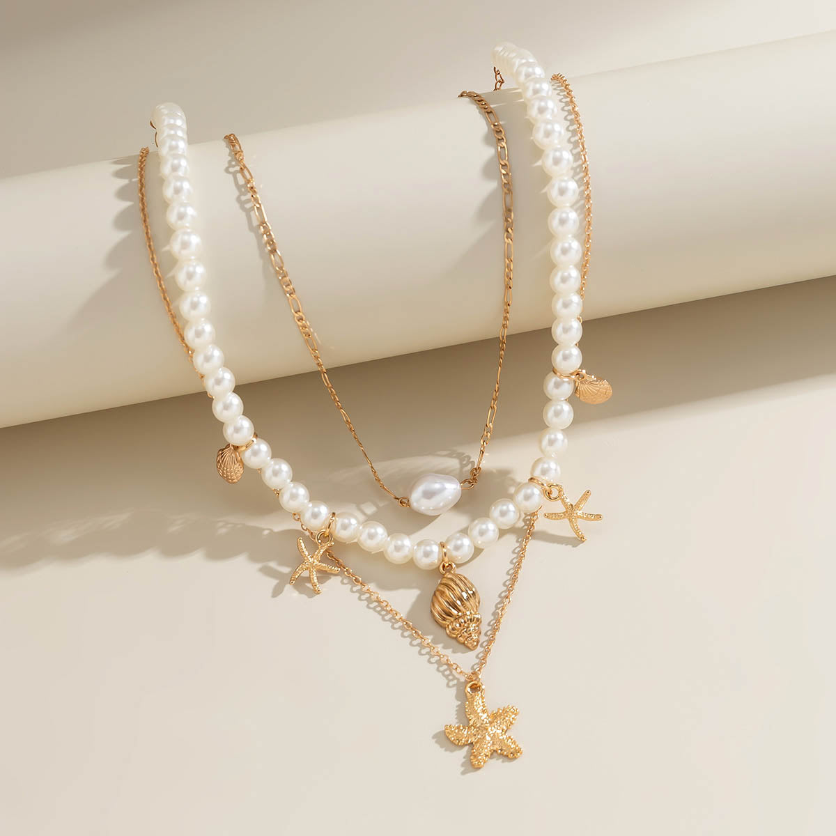 【19】Summer Beach Layered Necklace Set