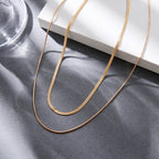 Golden Minimalist Layered Necklace