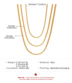 【20】Herringbone Layered Gold Necklace