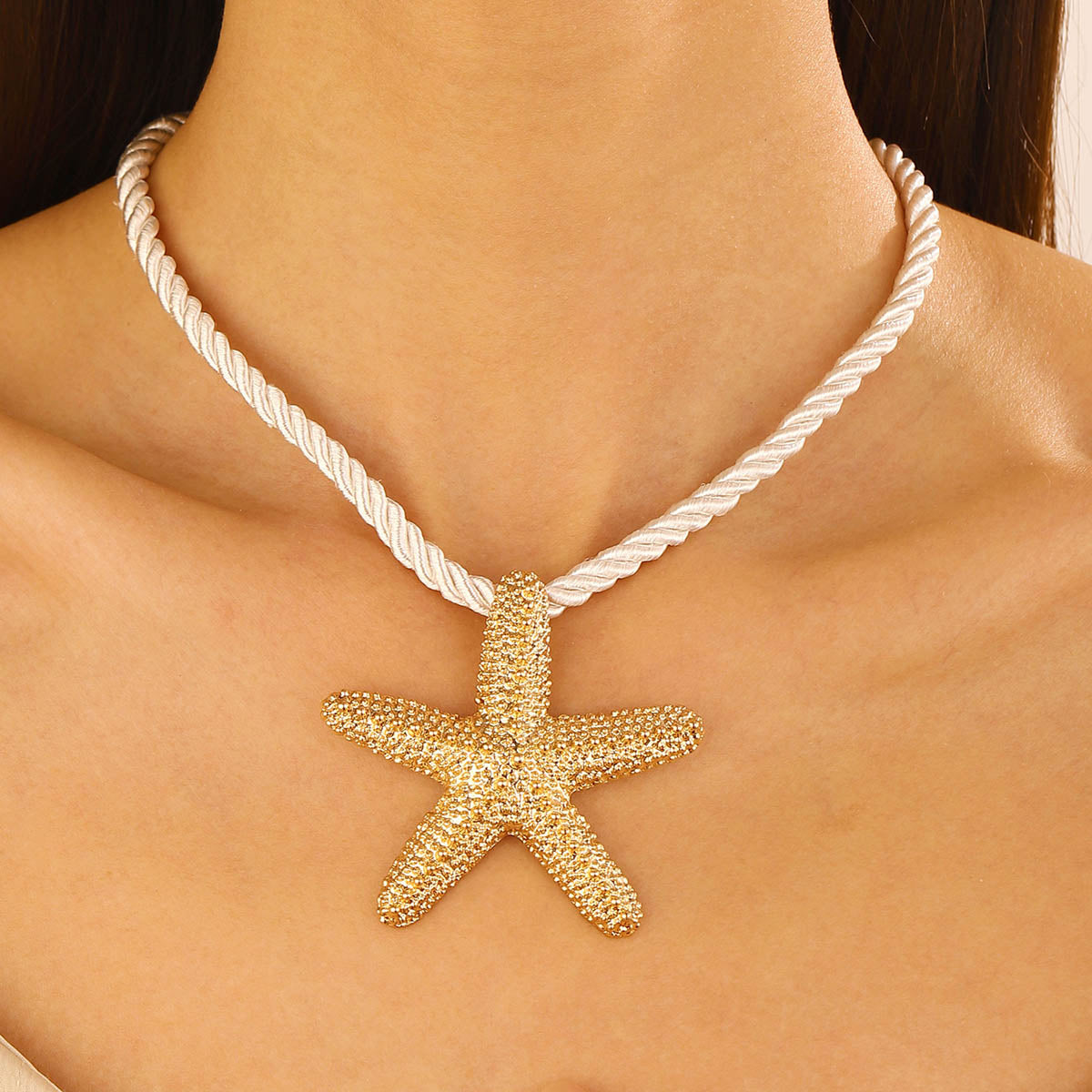 【21】Boho Starfish Pendant Necklace