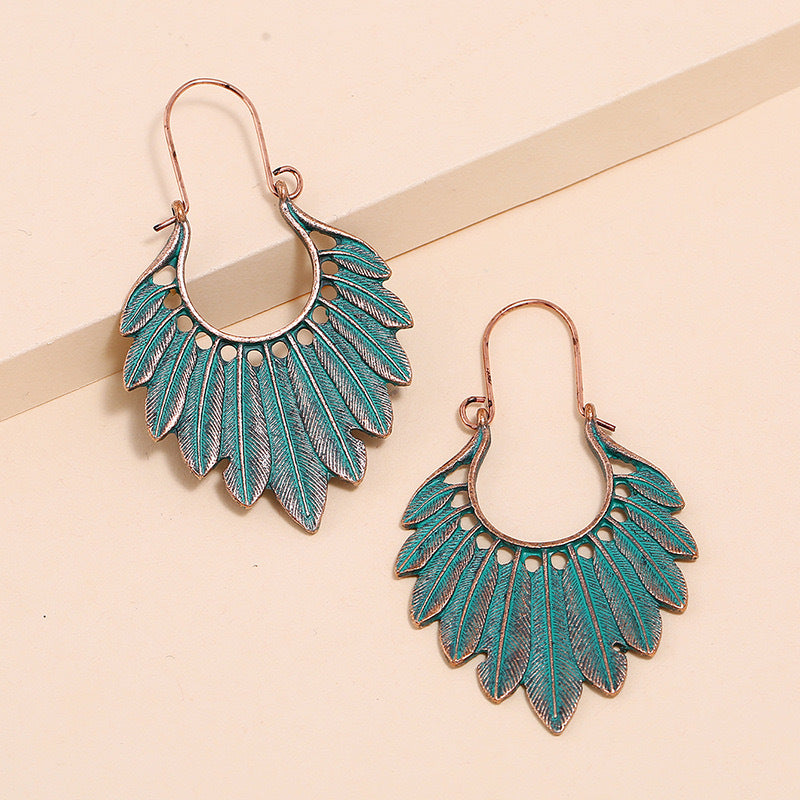 Vintage Feathered Elegance Earrings