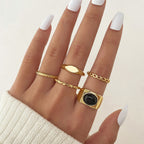 5 Pcs Golden Minimalist Ring Set