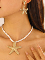 Boho Starfish Pendant Necklace