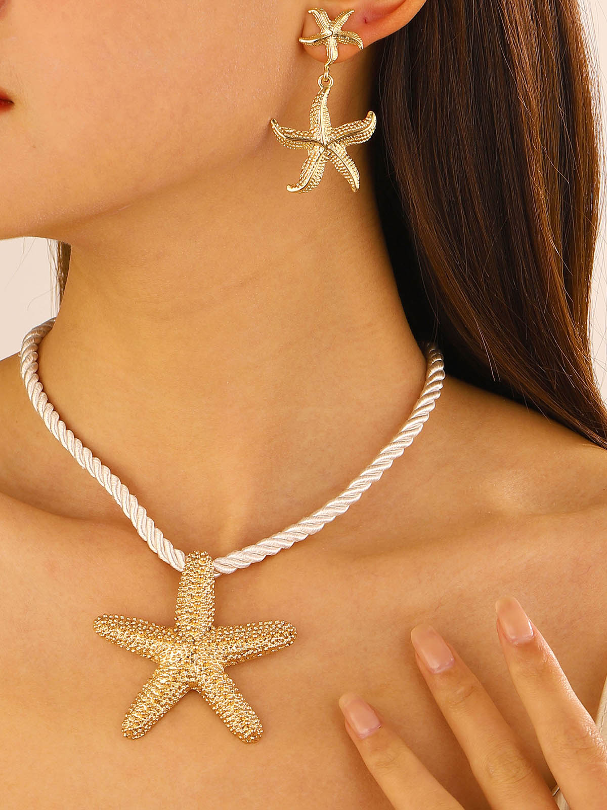 【21】Boho Starfish Pendant Necklace