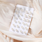 【8】24 Pcs Pearl Stud Earrings Set