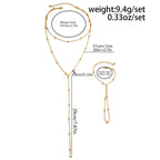 Gold Chain Minimalist Necklace & Bracelet Set