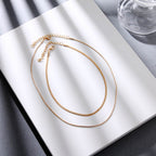Golden Minimalist Layered Necklace