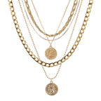 Antique Inspired Layered Medallion Necklace
