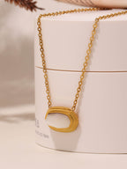 Natural Crystal Pendnat Gold Necklace