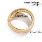 【41】Polished Gold Wave Adjustable Cuff Bracelet