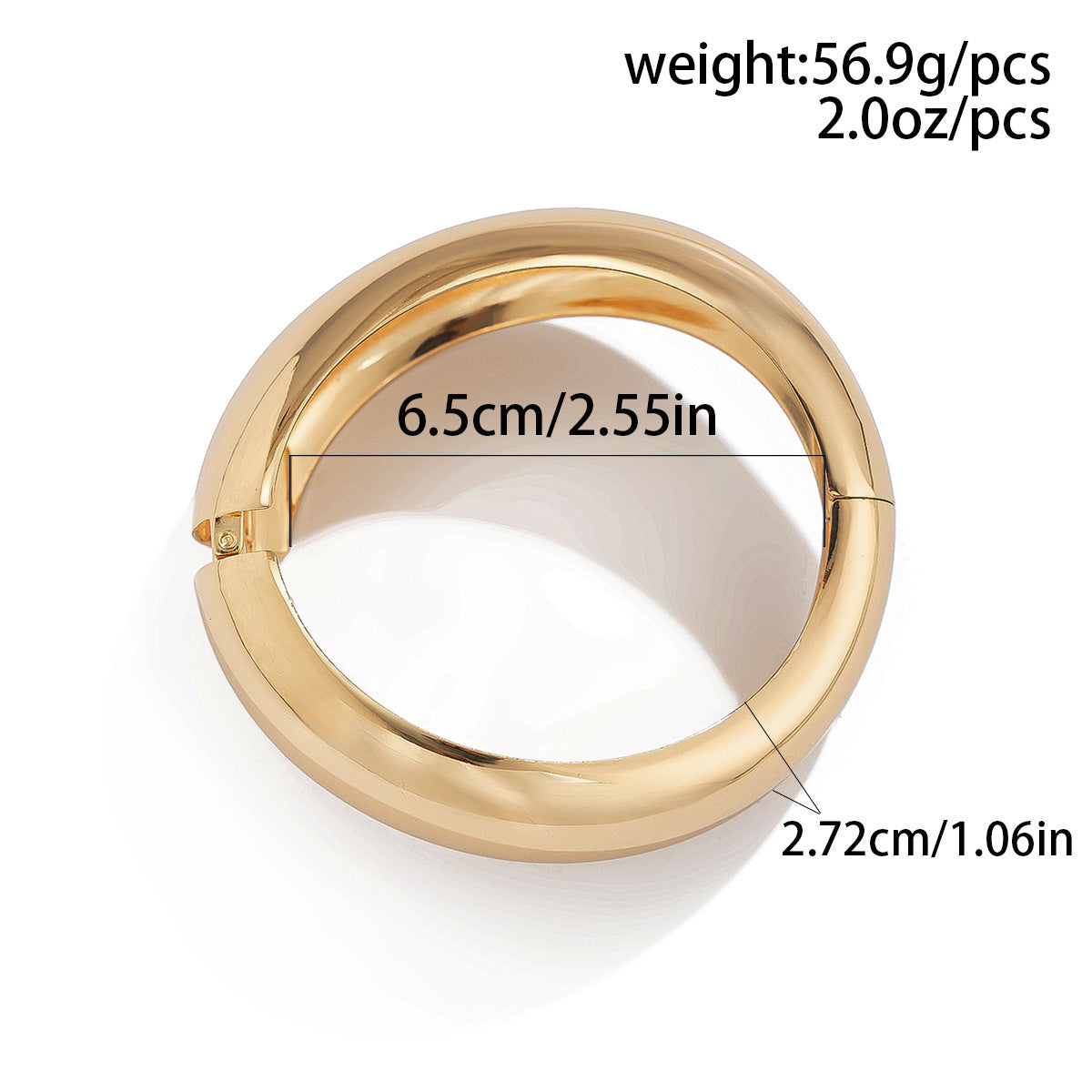 【41】Polished Gold Wave Adjustable Cuff Bracelet