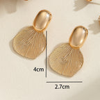【12】Gold Shell Fan Earrings