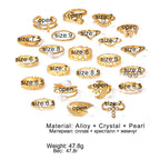 23 Pcs Golden Vintage Ring Set