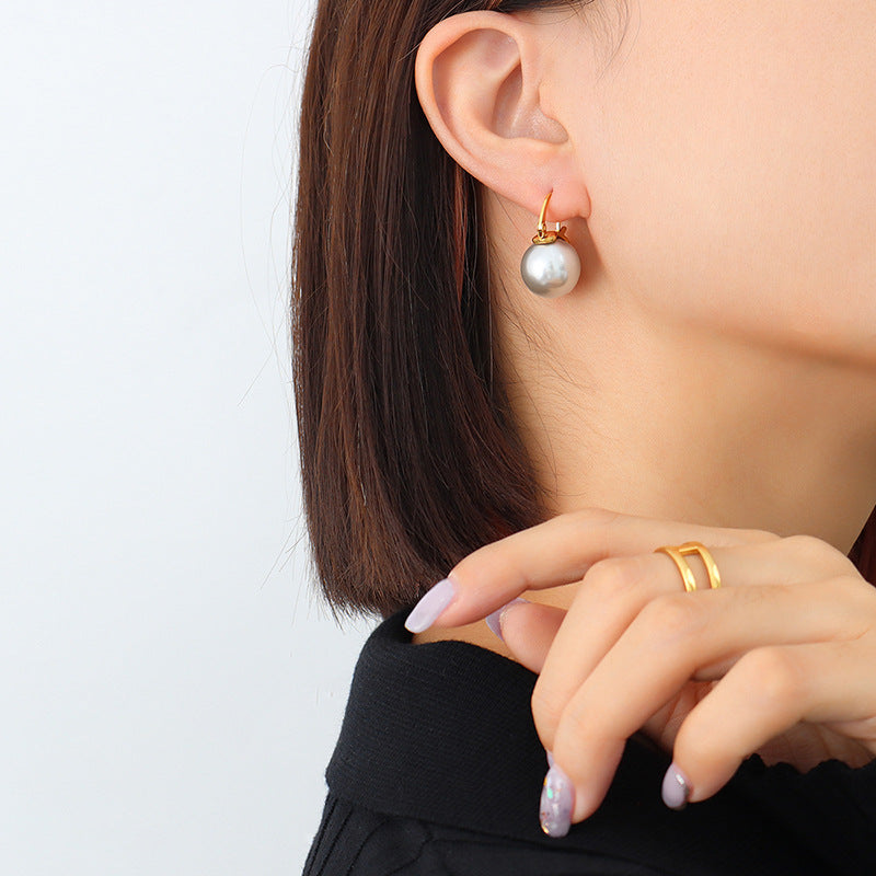Pearl Elegance Hook Earrings
