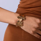 Golden Bloom Cuff Bracelet