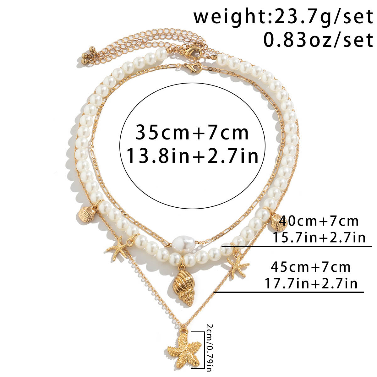 【19】Summer Beach Layered Necklace Set