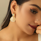 【12】Gold Shell Fan Earrings