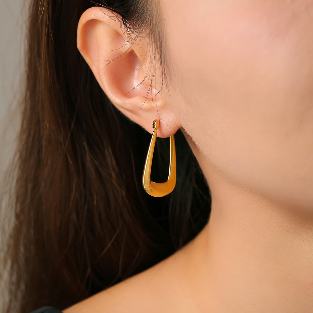 U Design Hoop Earrings