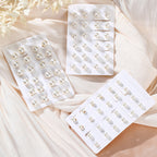 【8】24 Pcs Pearl Stud Earrings Set