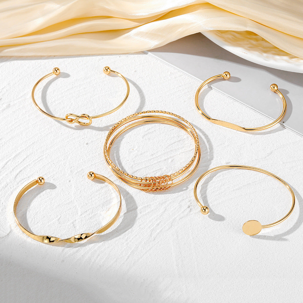 【39】Gilded Twist Bracelet Set