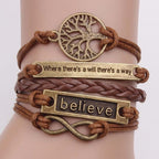 Vintage Handwoven Leather Bracelet